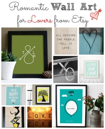 Romantic Wall Art for Lovers From Etsy