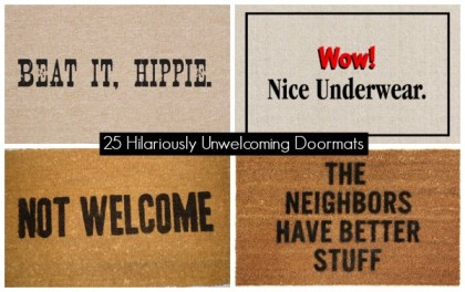 25 Hilariously Unwelcoming Doormats cover