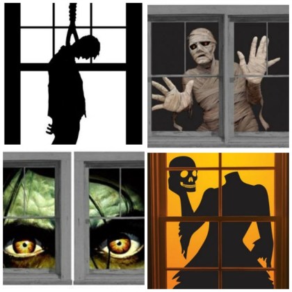 Halloween window decorations
