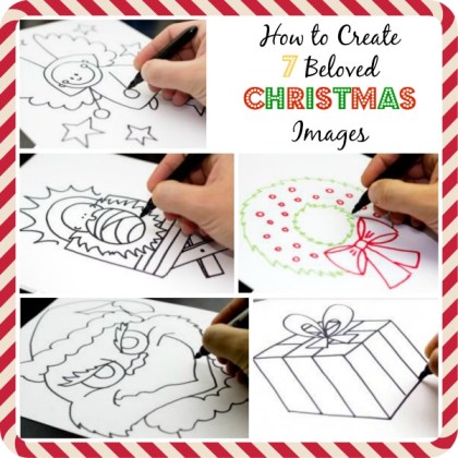How to draw christmas images